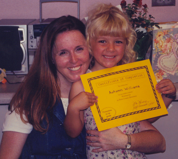 Autumn and her teacher