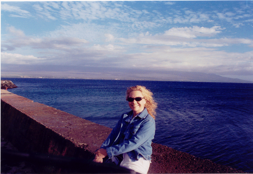 Lisa at the beach in Maui